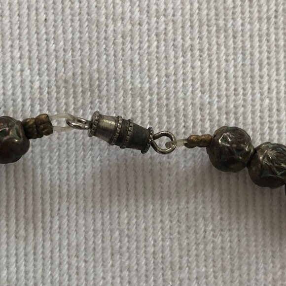 Black Spider Necklace Hematite Chain 24" Estate Sale Halloween Gothic - Picture 9 of 9